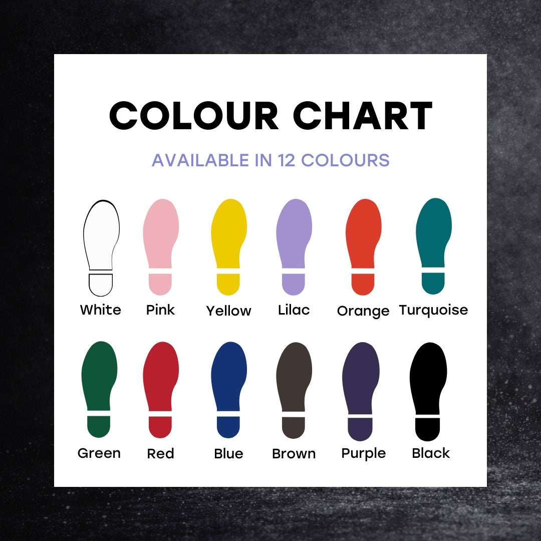 Colour chart showing the colour range of Shoe Clinic Leather Paint